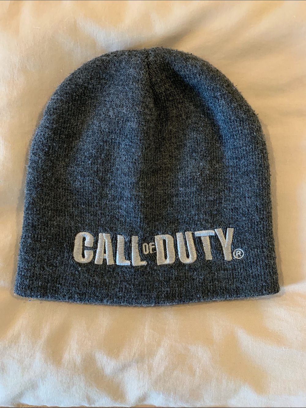 Call of Duty Gray Knit Skull Cap Beanie Slouchy